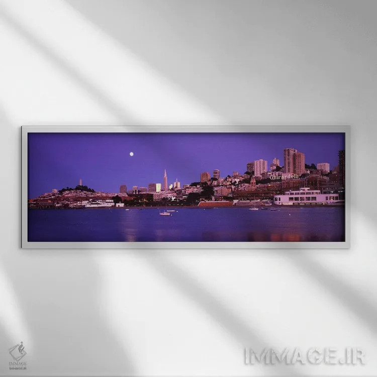 تابلو دکوراتیو San Francisco, California, USA #2,ساختمان ها در طول ساح… اثر پانورامیک ایمجز - نمای قابدار سفید
