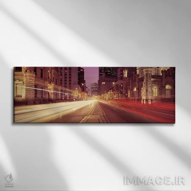 تابلو دکوراتیو Michigan Avenue, Chicago, Cook County, Illinois, USA #2… اثر پانورامیک ایمجز - نمای روبهرو روی دیوار