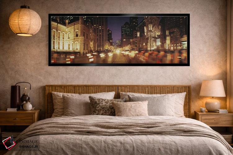 تابلو دکوراتیو Michigan Avenue, Chicago, Cook County, Illinois, USA,تر… اثر پانورامیک ایمجز - D4B