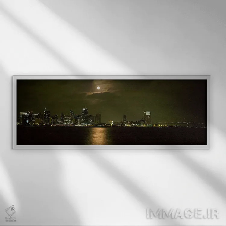 تابلو دکوراتیو Coronado Bridge, San Diego, California, USA,آسمان خراش… اثر پانورامیک ایمجز - نمای قابدار سفید