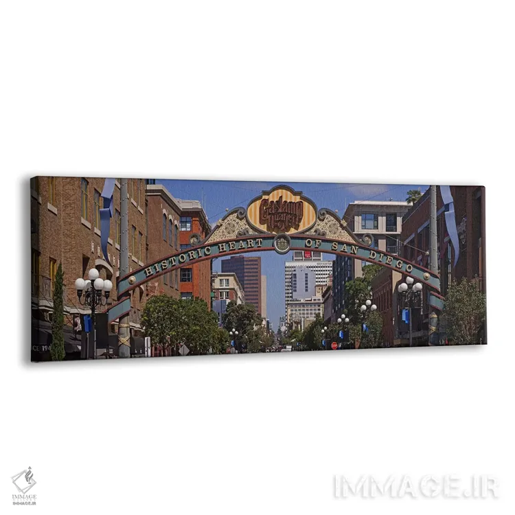 تابلو دکوراتیو Gaslamp Quarter, San Diego, California, USA,ساختمان ها… اثر پانورامیک ایمجز - نمای پرسپکتیو محصول