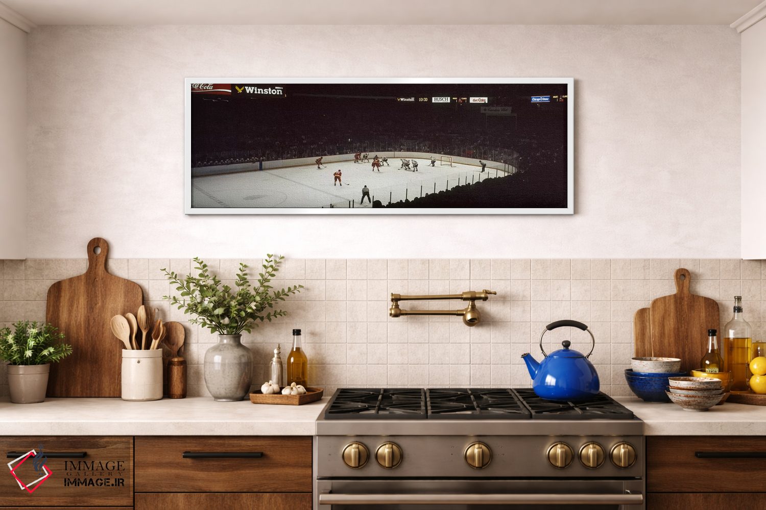 تابلو دکوراتیو Chicago, Illinois, USA,گروهی از افراد در حال بازی هاکی… اثر پانورامیک ایمجز - D1W