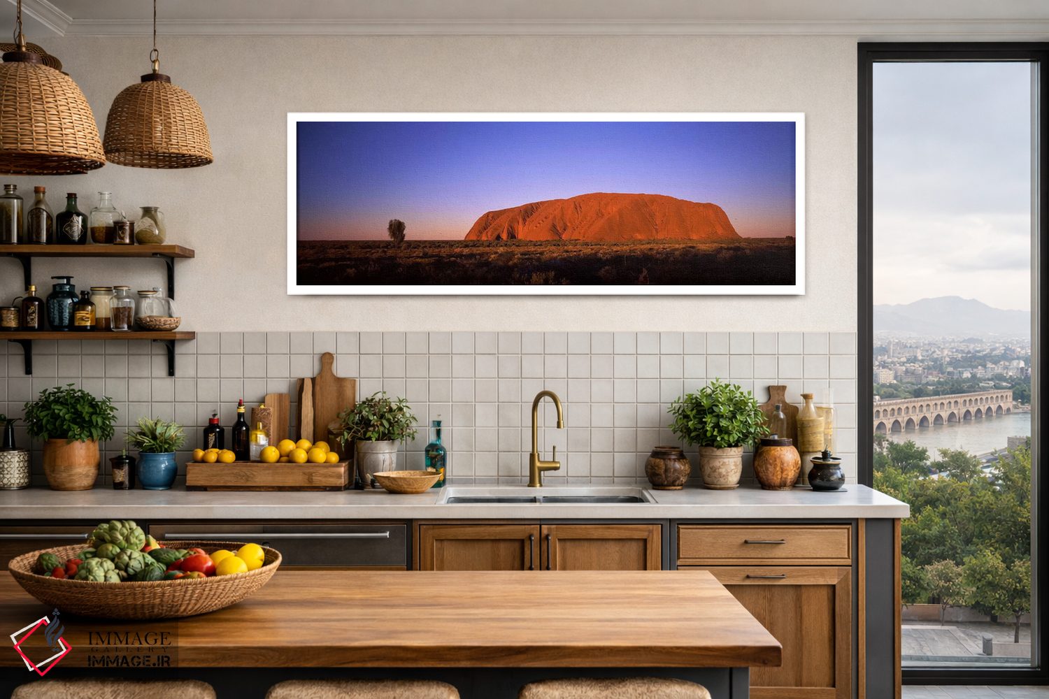تابلو دکوراتیو Uluru-Kata Tjuta National Park, Northern Territory, Aus… اثر پانورامیک ایمجز - D3W