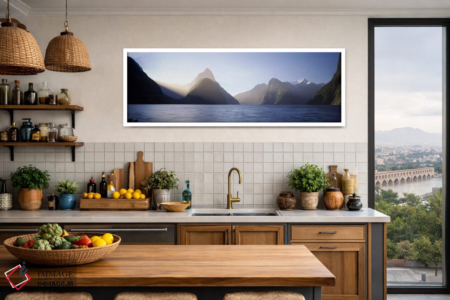 تابلو دکوراتیو Milford Sound, Fiordland National Park, South Island, N… اثر پانورامیک ایمجز - D3W