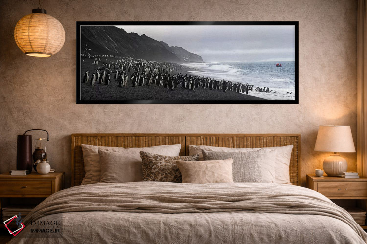 تابلو دکوراتیو Bailey Head, Deception Island, Antarctica,پنگوئن های بن… اثر پانورامیک ایمجز - D5B