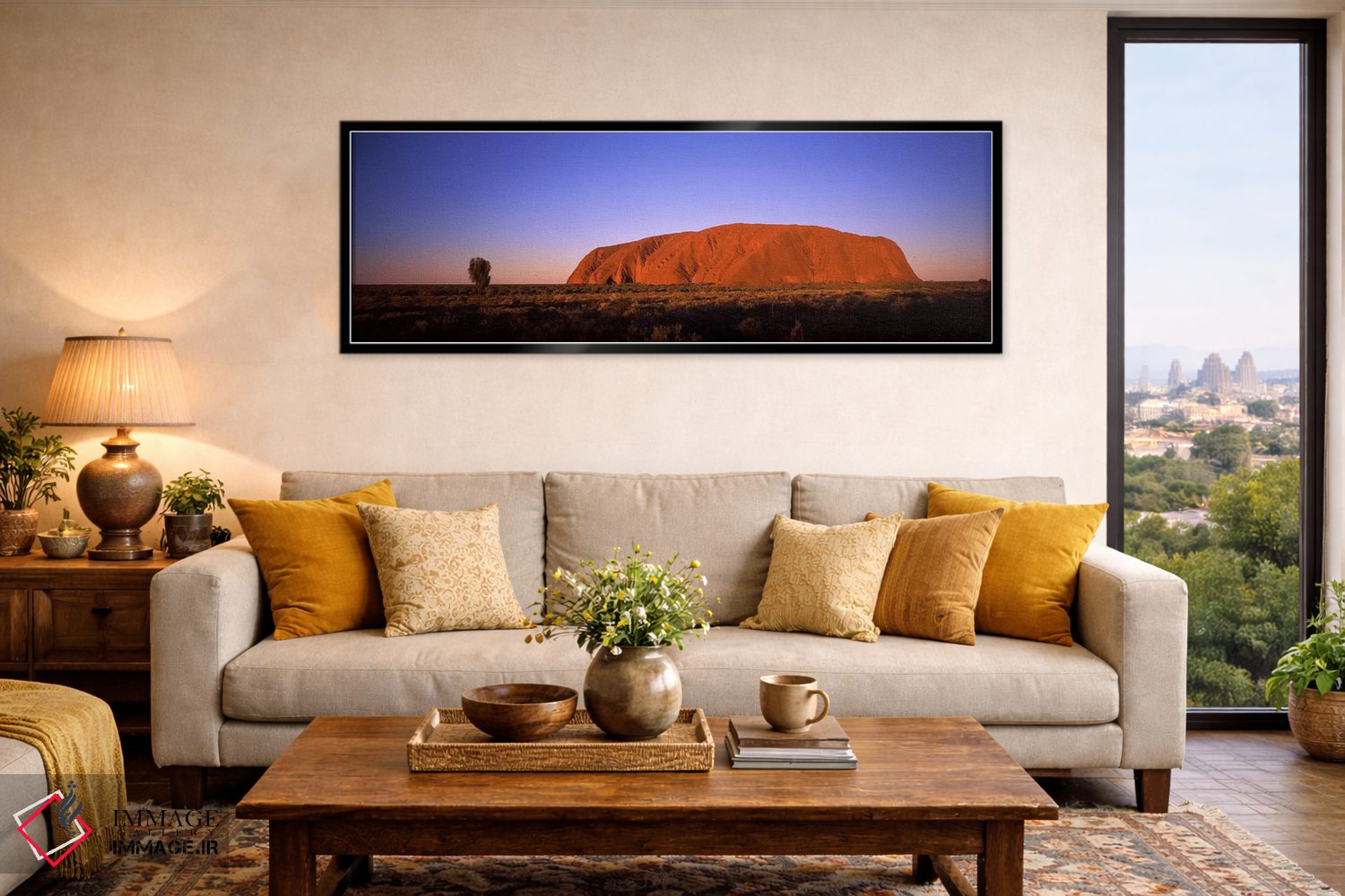 تابلو دکوراتیو Uluru-Kata Tjuta National Park, Northern Territory, Aus… اثر پانورامیک ایمجز - D6B