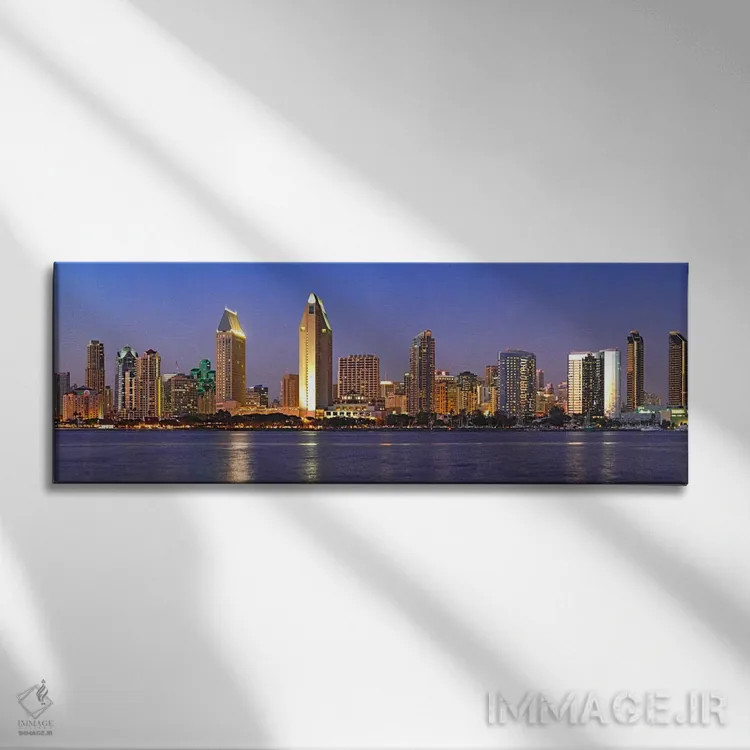 تابلو دکوراتیو San Diego, California, USA 2010 #8,ساختمان ها در کنار آ… اثر پانورامیک ایمجز - نمای روبهرو روی دیوار