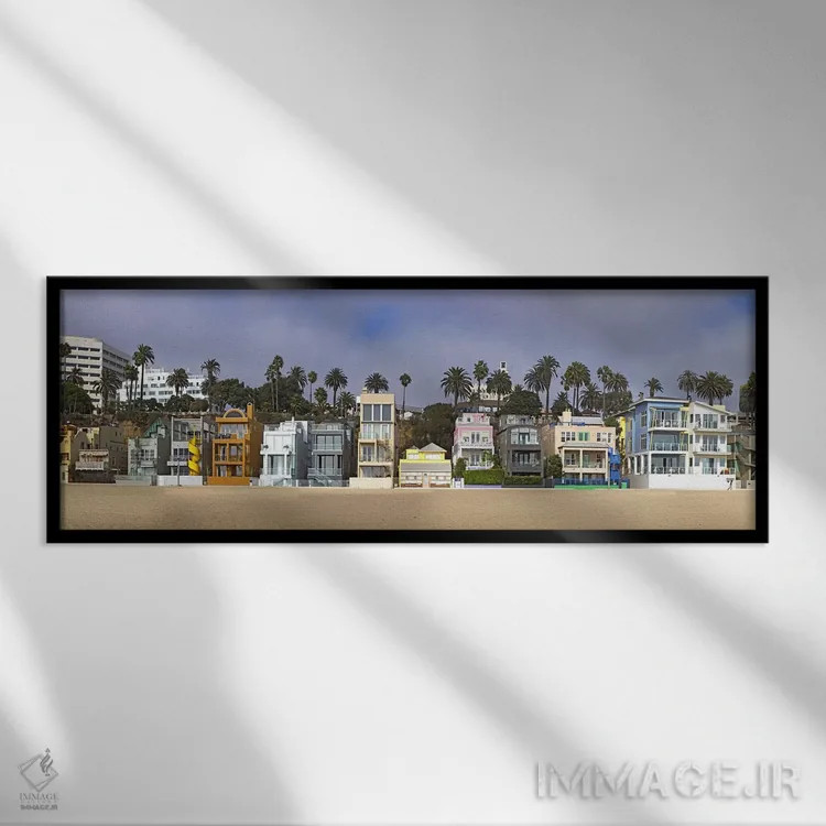 تابلو دکوراتیو Santa Monica, Los Angeles County, California, USA,خانه… اثر پانورامیک ایمجز - نمای قابدار مشکی