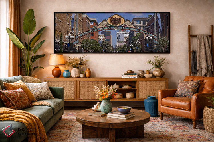 تابلو دکوراتیو Gaslamp Quarter, San Diego, California, USA,ساختمان ها… اثر پانورامیک ایمجز - D3B