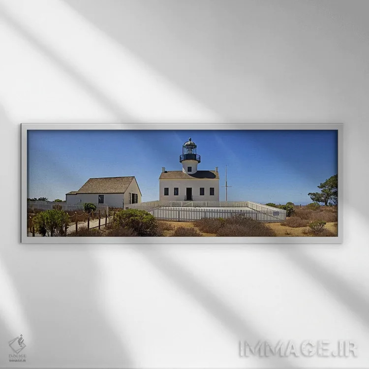 تابلو دکوراتیو Old Point Loma Lighthouse, Point Loma, Cabrillo Nationa… اثر پانورامیک ایمجز - نمای قابدار سفید