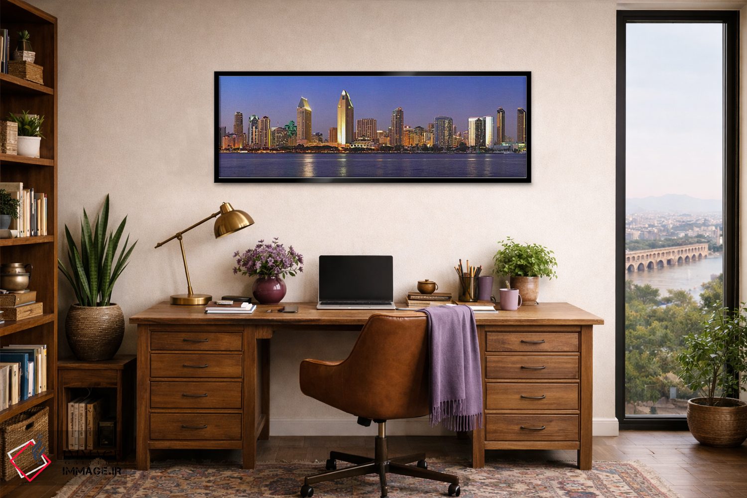 تابلو دکوراتیو San Diego, California, USA 2010 #8,ساختمان ها در کنار آ… اثر پانورامیک ایمجز - D2B