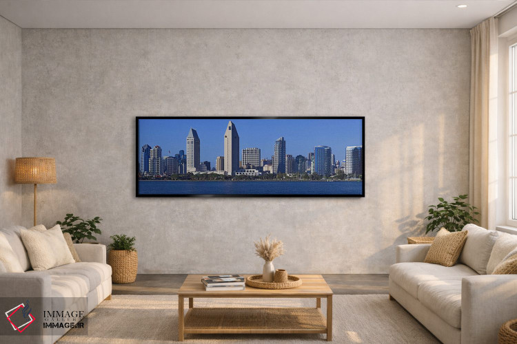 تابلو دکوراتیو San Diego, California, USA 2010,شهر در کنار آب، سن دیگو… اثر پانورامیک ایمجز - D4B