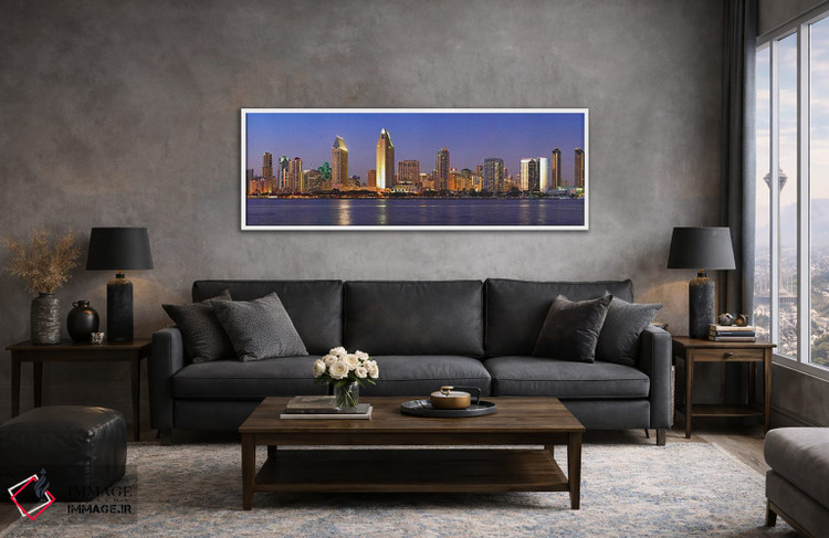 تابلو دکوراتیو San Diego, California, USA 2010 #8,ساختمان ها در کنار آ… اثر پانورامیک ایمجز - D4W