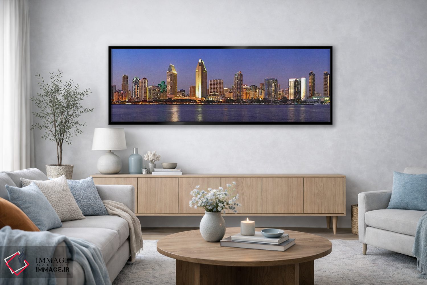 تابلو دکوراتیو San Diego, California, USA 2010 #8,ساختمان ها در کنار آ… اثر پانورامیک ایمجز - D3B