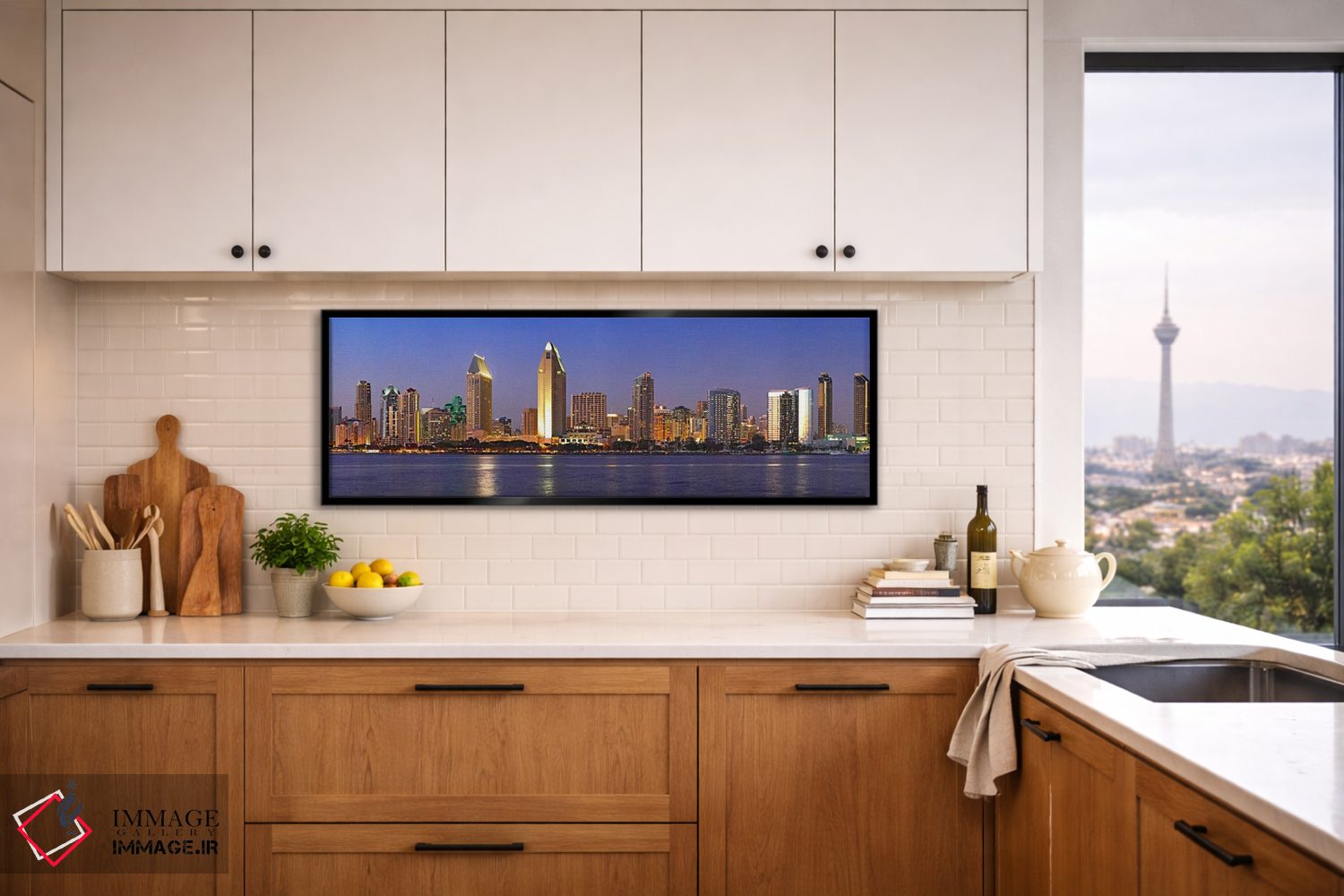 تابلو دکوراتیو San Diego, California, USA 2010 #8,ساختمان ها در کنار آ… اثر پانورامیک ایمجز - D6B