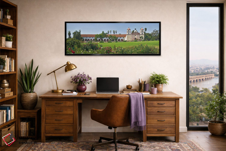 تابلو دکوراتیو Mission Santa Barbara, Santa Barbara, Santa Barbara Cou… اثر پانورامیک ایمجز - D3B