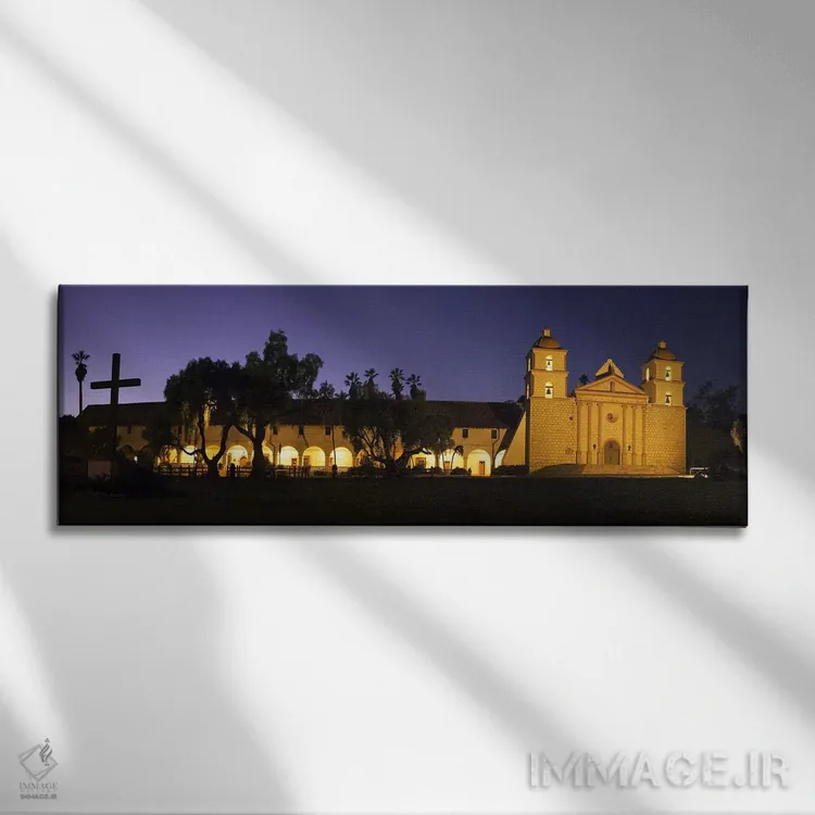 تابلو دکوراتیو Mission Santa Barbara, Santa Barbara, Santa Barbara Cou… اثر پانورامیک ایمجز - نمای روبهرو روی دیوار
