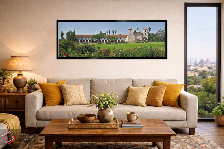تابلو دکوراتیو Mission Santa Barbara, Santa Barbara, Santa Barbara Cou… اثر پانورامیک ایمجز - D6B