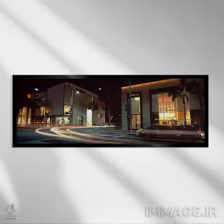 تابلو دکوراتیو Rodeo Drive, Beverly Hills, Los Angeles County, Califor… اثر پانورامیک ایمجز - نمای قابدار مشکی