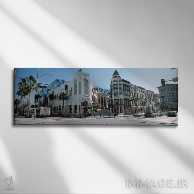 تابلو دکوراتیو Rodeo Drive, Beverly Hills, Los Angeles County, Califor… اثر پانورامیک ایمجز - نمای روبهرو روی دیوار
