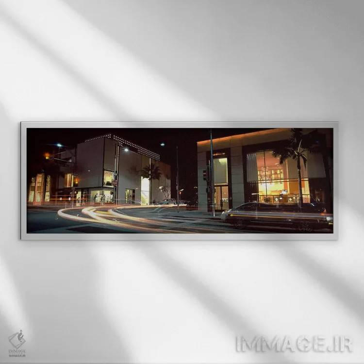 تابلو دکوراتیو Rodeo Drive, Beverly Hills, Los Angeles County, Califor… اثر پانورامیک ایمجز - نمای قابدار سفید