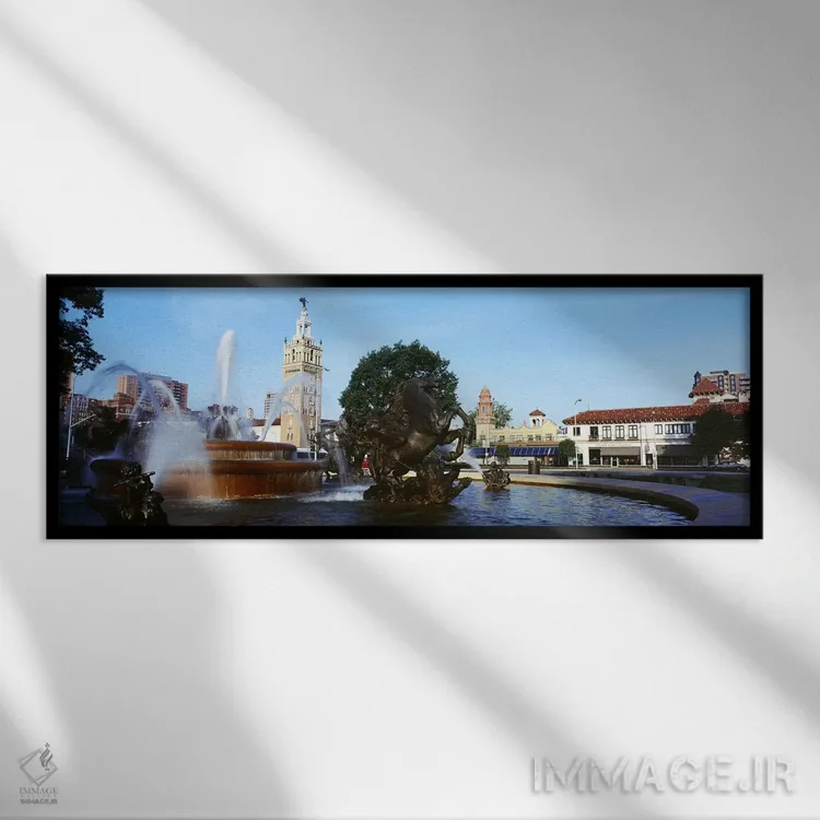 تابلو دکوراتیو Country Club Plaza, Kansas City, Jackson County, Missou… اثر پانورامیک ایمجز - نمای قابدار مشکی