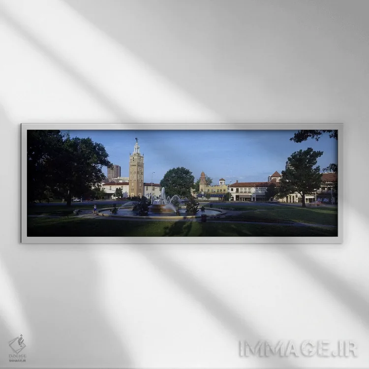تابلو دکوراتیو Country Club Plaza, Kansas City, Jackson County, Missou… اثر پانورامیک ایمجز - نمای قابدار سفید