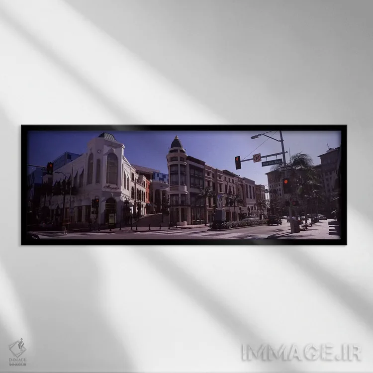 تابلو دکوراتیو Rodeo Drive, Beverly Hills, Los Angeles County, Califor… اثر پانورامیک ایمجز - نمای قابدار مشکی