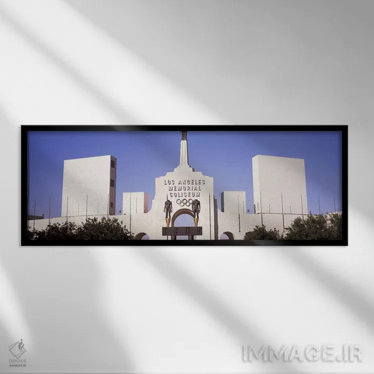تابلو دکوراتیو Los Angeles Memorial Coliseum, Los Angeles, California… اثر پانورامیک ایمجز - نمای قابدار مشکی
