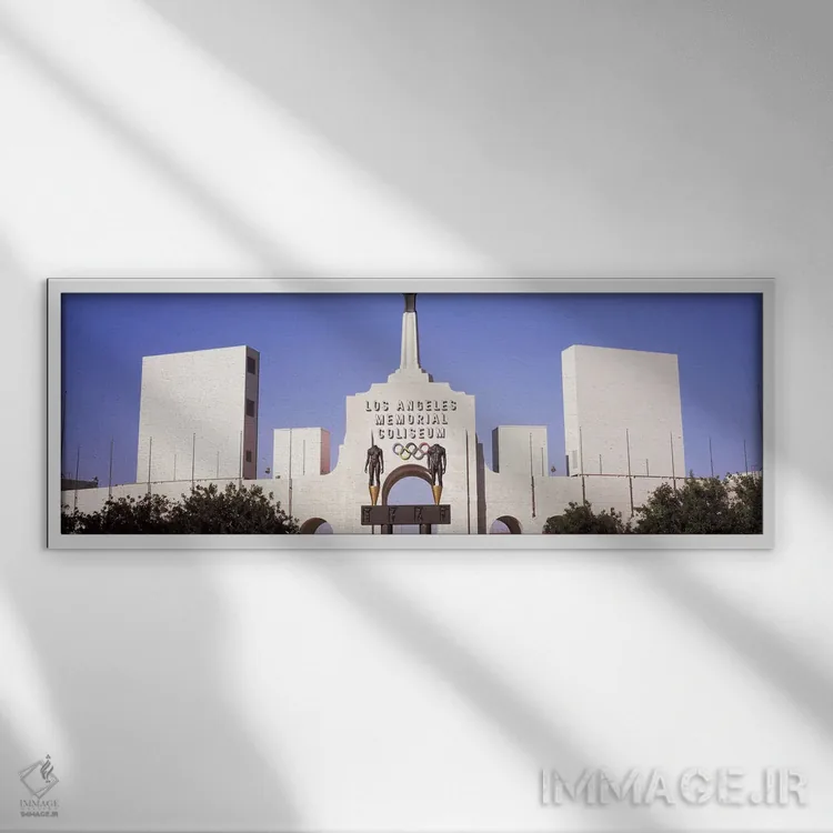 تابلو دکوراتیو Los Angeles Memorial Coliseum, Los Angeles, California… اثر پانورامیک ایمجز - نمای قابدار سفید