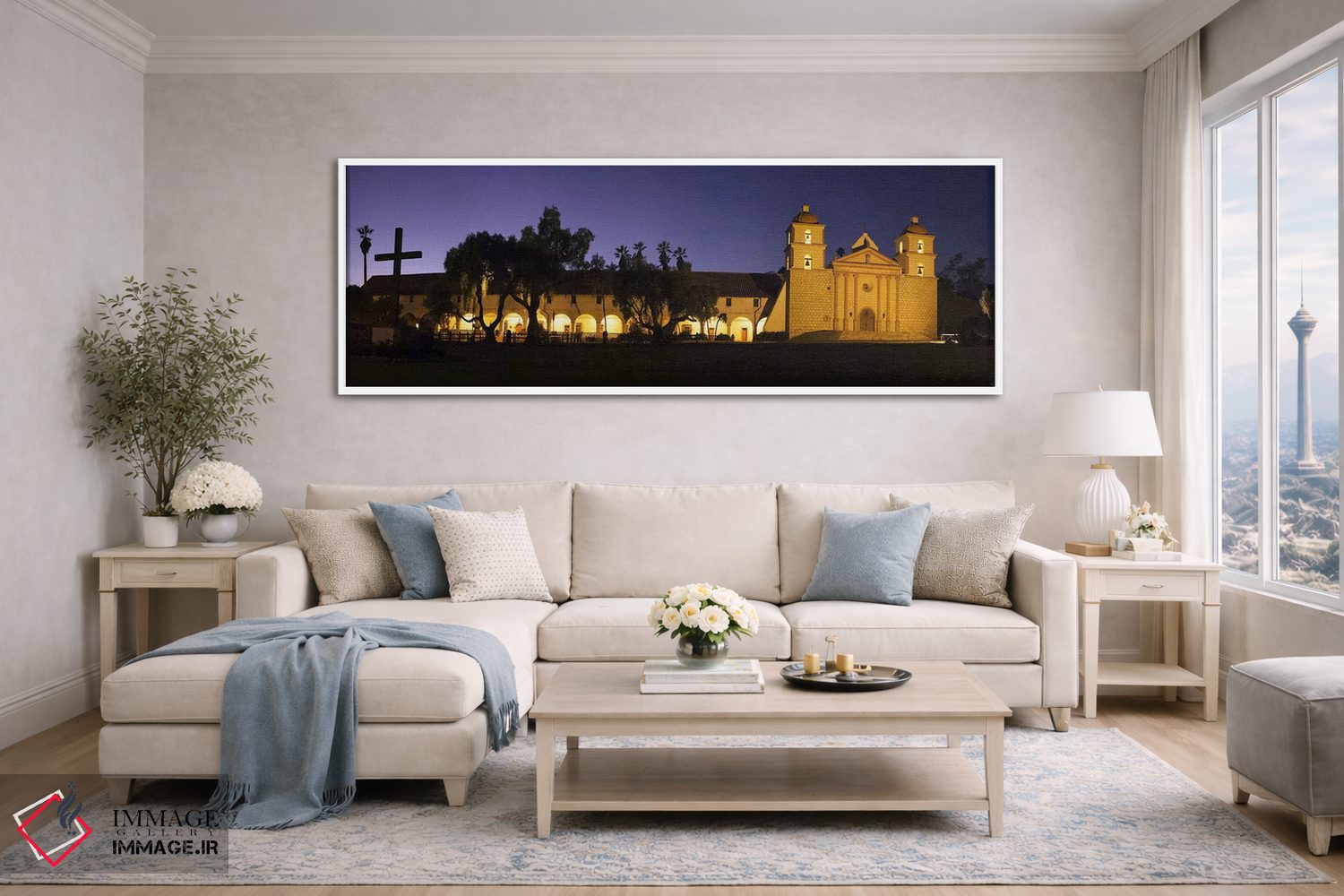 تابلو دکوراتیو Mission Santa Barbara, Santa Barbara, Santa Barbara Cou… اثر پانورامیک ایمجز - D4W