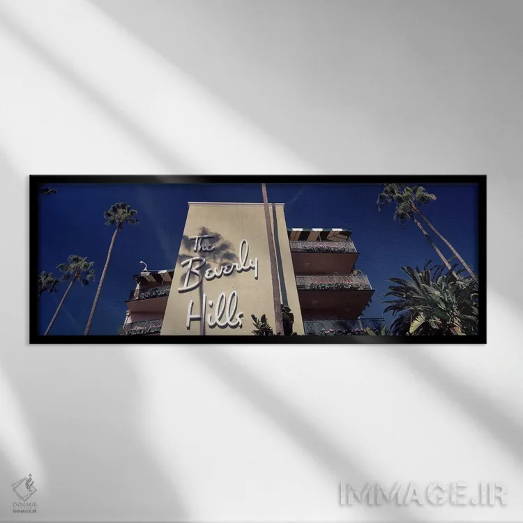 تابلو دکوراتیو Beverly Hills Hotel, Beverly Hills, Los Angeles County… اثر پانورامیک ایمجز - نمای قابدار مشکی