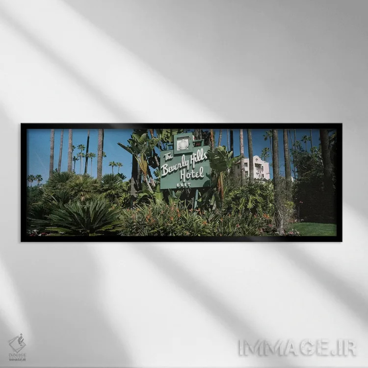 تابلو دکوراتیو Beverly Hills Hotel, Beverly Hills, Los Angeles County… اثر پانورامیک ایمجز - نمای قابدار مشکی