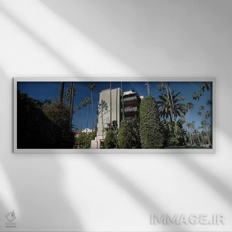 تابلو دکوراتیو Beverly Hills Hotel, Beverly Hills, Los Angeles County… اثر پانورامیک ایمجز - نمای قابدار سفید