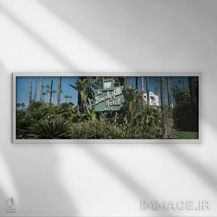تابلو دکوراتیو Beverly Hills Hotel, Beverly Hills, Los Angeles County… اثر پانورامیک ایمجز - نمای قابدار سفید