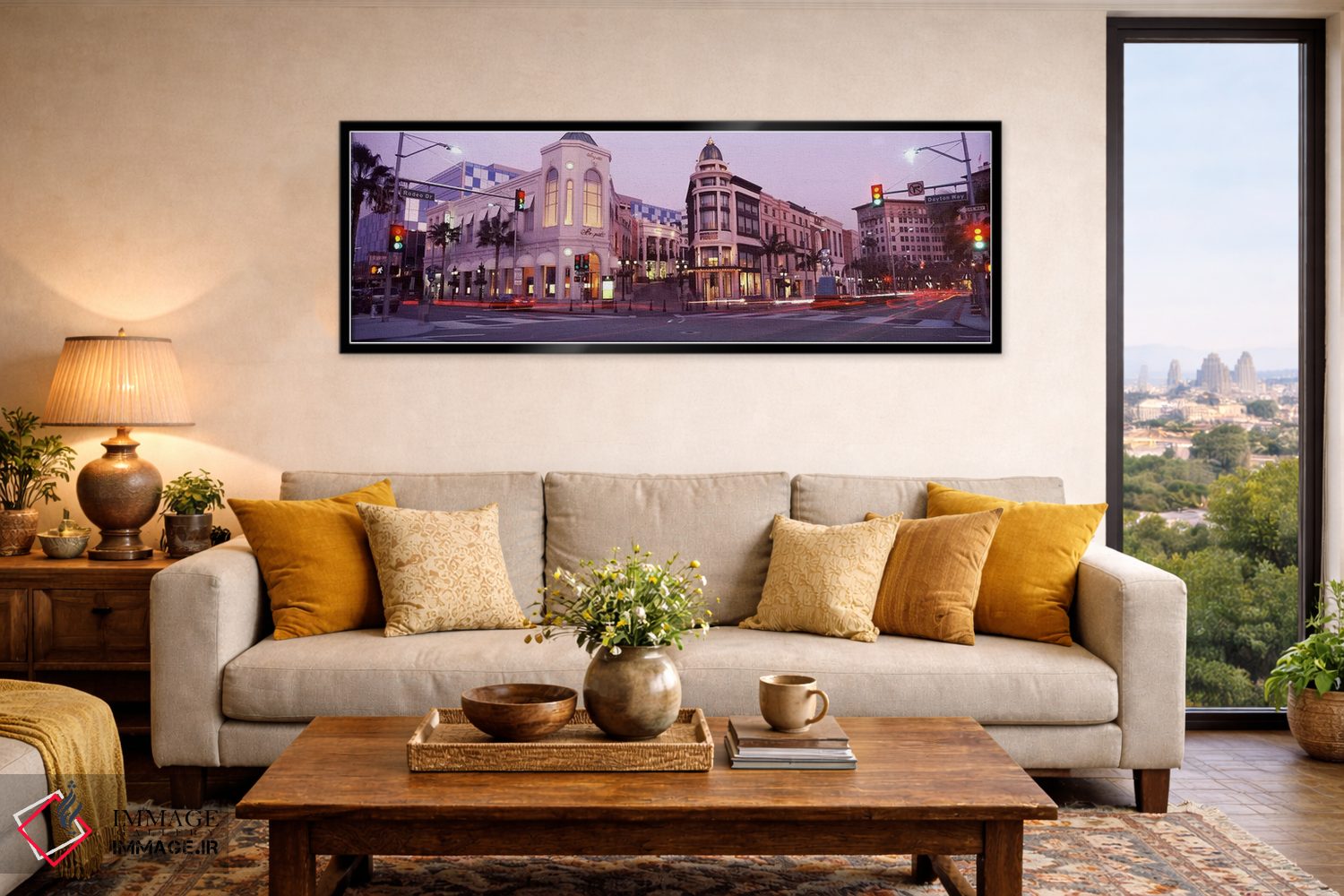 تابلو دکوراتیو Rodeo Drive, Beverly Hills, Los Angeles County, Califor… اثر پانورامیک ایمجز - D6B