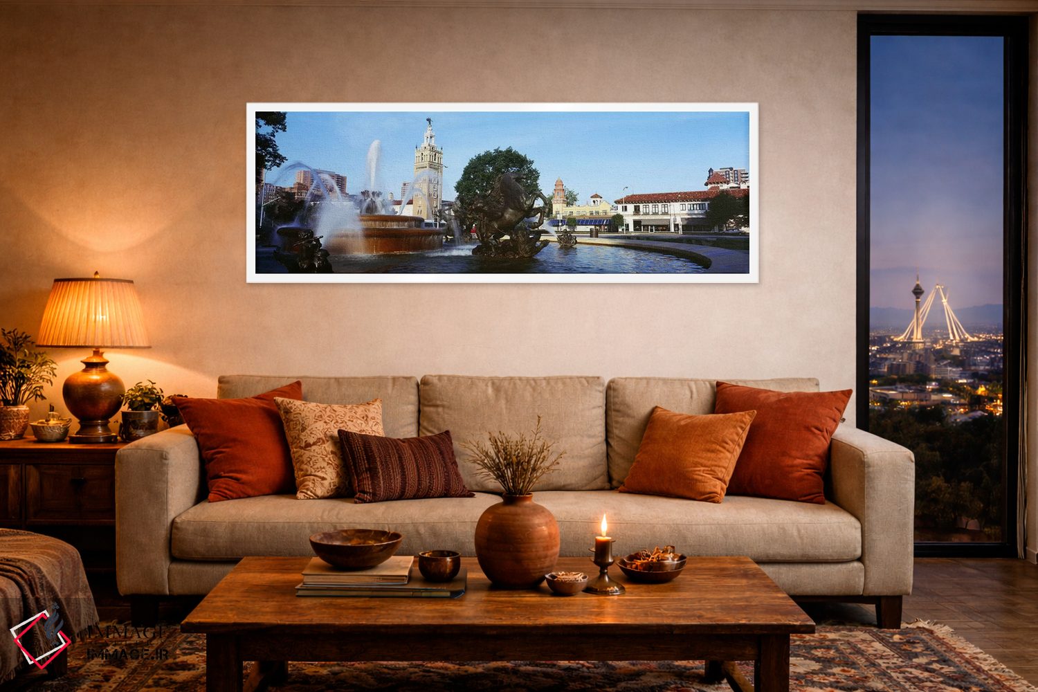 تابلو دکوراتیو Country Club Plaza, Kansas City, Jackson County, Missou… اثر پانورامیک ایمجز - D4W