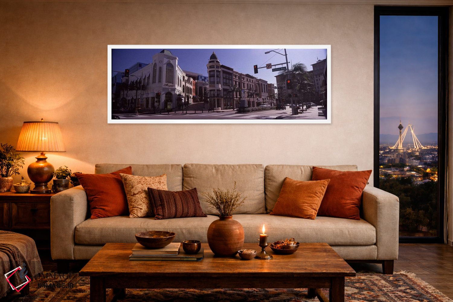 تابلو دکوراتیو Rodeo Drive, Beverly Hills, Los Angeles County, Califor… اثر پانورامیک ایمجز - D4W