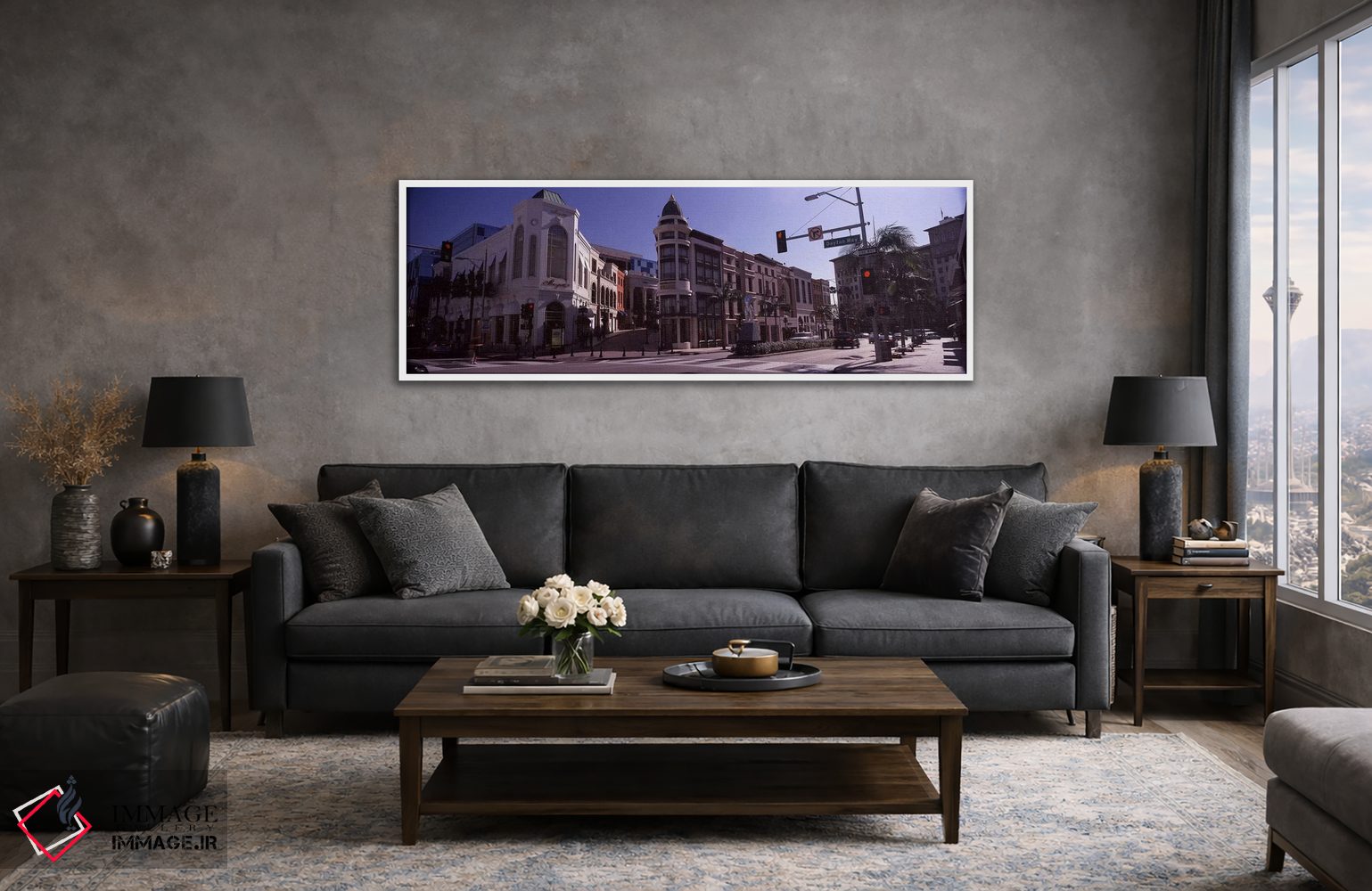 تابلو دکوراتیو Rodeo Drive, Beverly Hills, Los Angeles County, Califor… اثر پانورامیک ایمجز - D3W