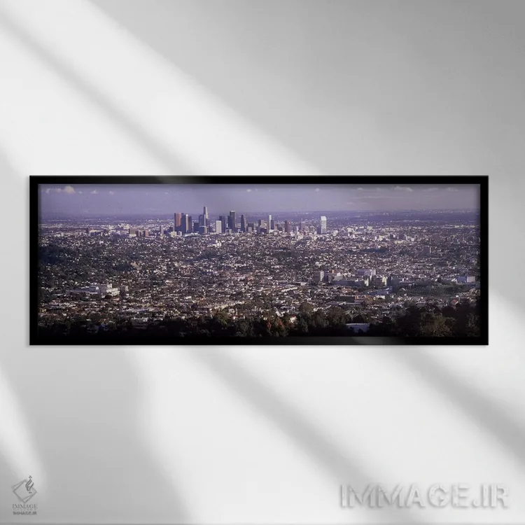 تابلو دکوراتیو Los Angeles, California, USA 2010,نمای هوایی از منظره ش… اثر پانورامیک ایمجز - نمای قابدار مشکی