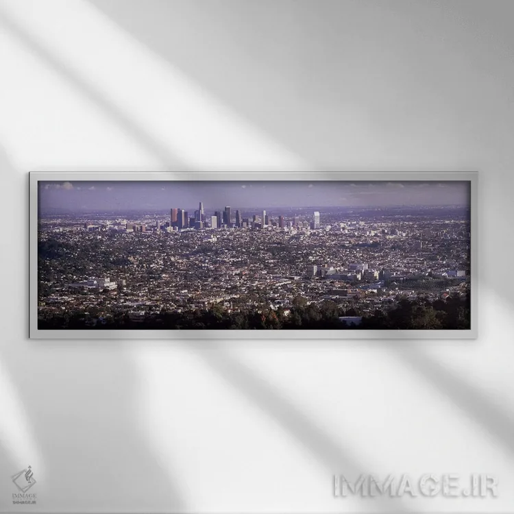 تابلو دکوراتیو Los Angeles, California, USA 2010,نمای هوایی از منظره ش… اثر پانورامیک ایمجز - نمای قابدار سفید