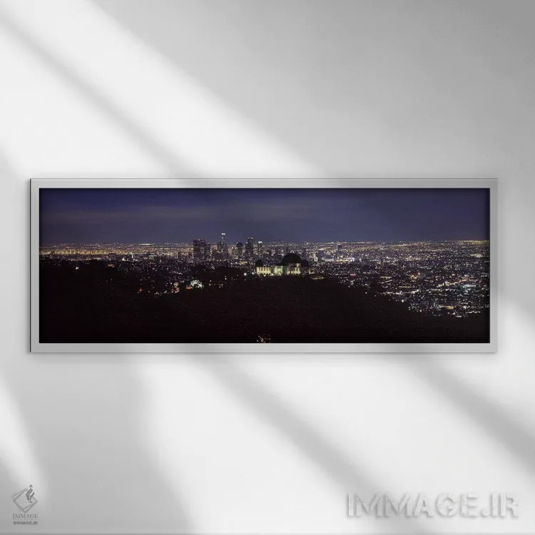 تابلو دکوراتیو Griffith Park Observatory, Los Angeles, California, USA… اثر پانورامیک ایمجز - نمای قابدار سفید