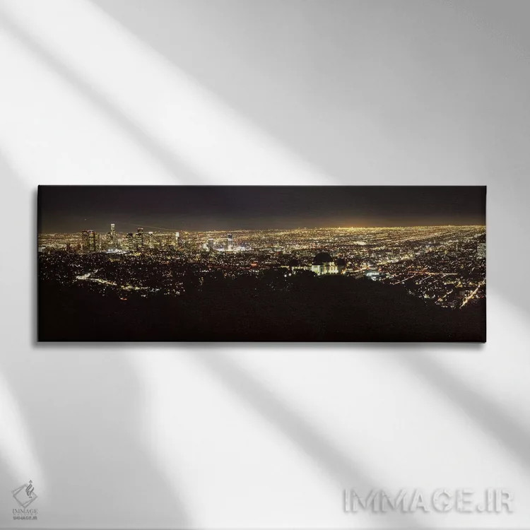 تابلو دکوراتیو Los Angeles, California, USA 2010 #2,نمای هوایی از منظر… اثر پانورامیک ایمجز - نمای روبهرو روی دیوار