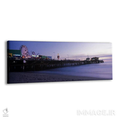 تابلو دکوراتیو Santa Monica Pier, Santa Monica, Los Angeles County, Ca… اثر پانورامیک ایمجز - نمای پرسپکتیو محصول