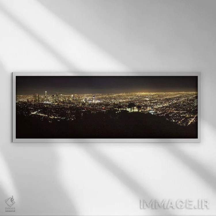 تابلو دکوراتیو Los Angeles, California, USA 2010 #2,نمای هوایی از منظر… اثر پانورامیک ایمجز - نمای قابدار سفید