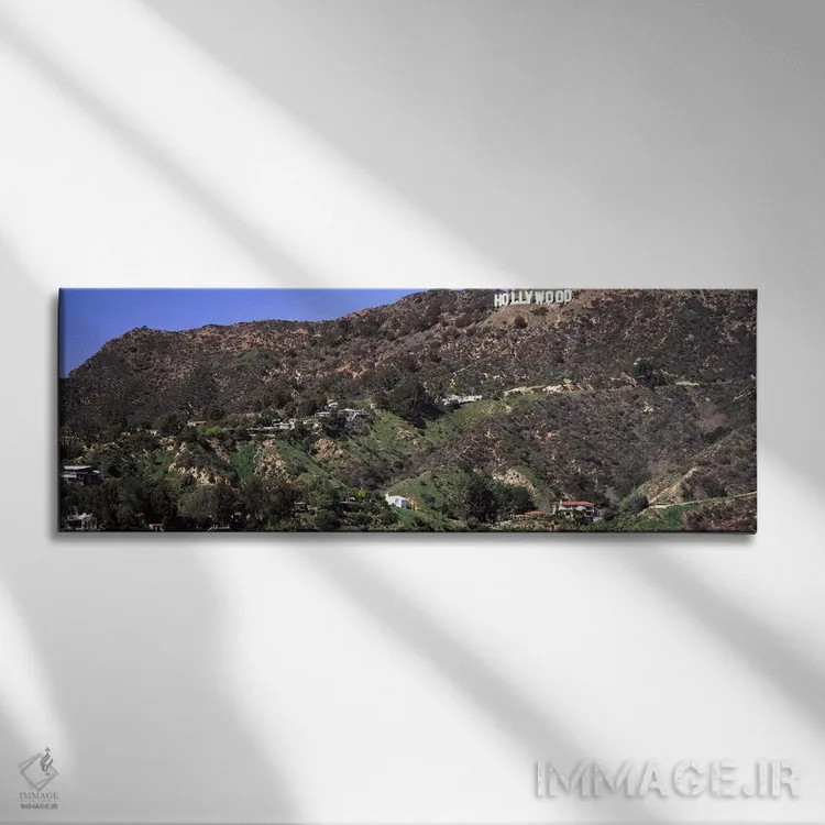 تابلو دکوراتیو Hollywood Hills, Hollywood, Los Angeles, California, US… اثر پانورامیک ایمجز - نمای روبهرو روی دیوار