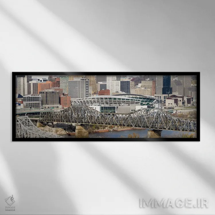 تابلو دکوراتیو Paul Brown Stadium, Cincinnati, Hamilton County, Ohio… اثر پانورامیک ایمجز - نمای قابدار مشکی
