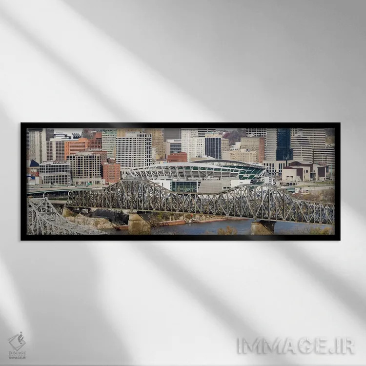 تابلو دکوراتیو Paul Brown Stadium, Cincinnati, Hamilton County, Ohio… اثر پانورامیک ایمجز - نمای قابدار مشکی