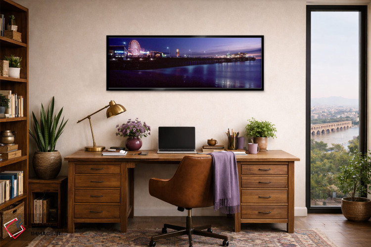 تابلو دکوراتیو Santa Monica Pier, Santa Monica, Los Angeles County, Ca… اثر پانورامیک ایمجز - D2B