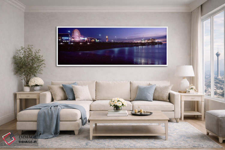 تابلو دکوراتیو Santa Monica Pier, Santa Monica, Los Angeles County, Ca… اثر پانورامیک ایمجز - D4W